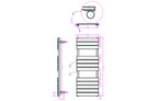 Queenstown Designer Towel Radiator Brushed Brass 1200x450mm - Tailored Bathrooms