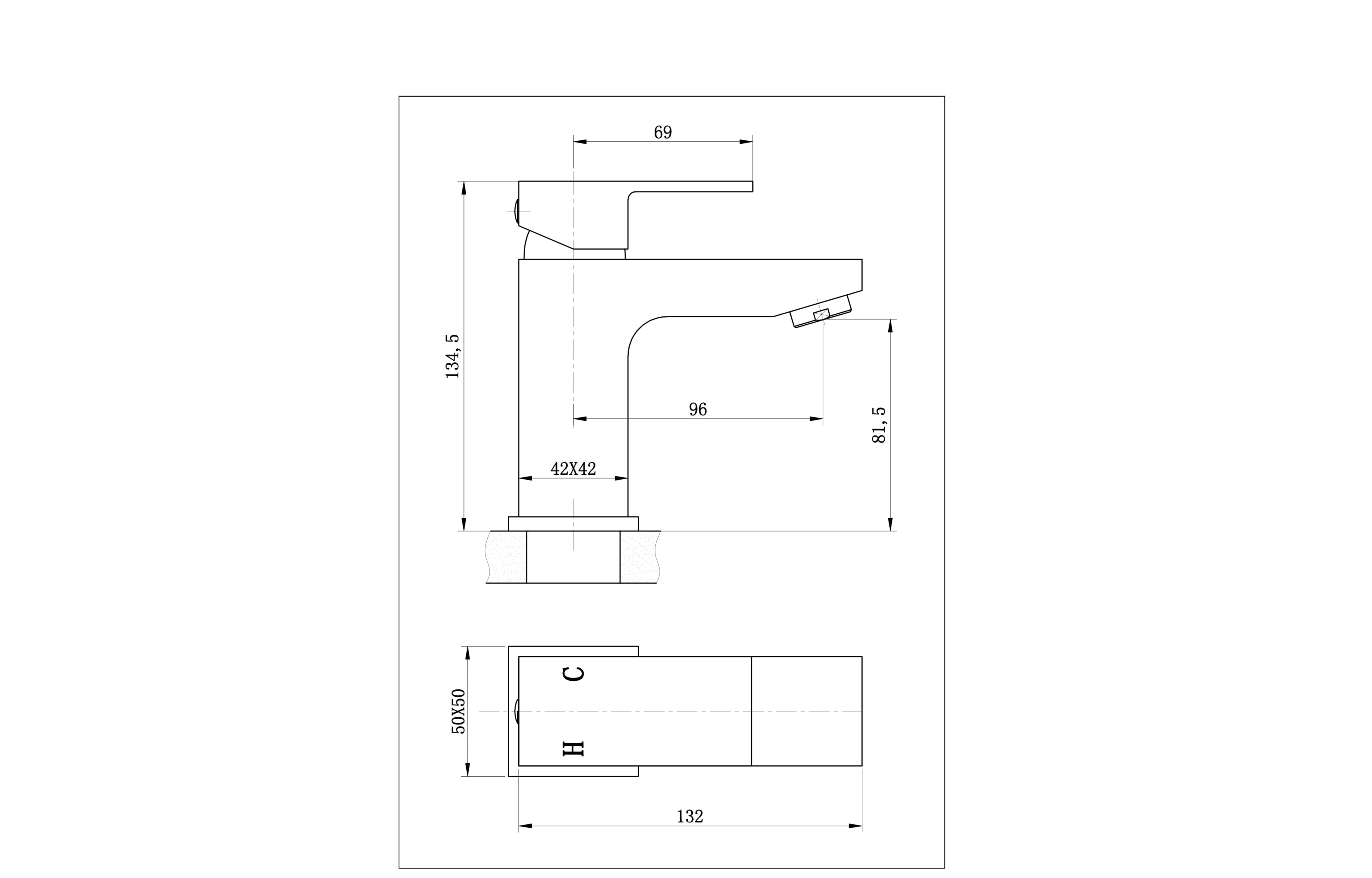 Raglan Modern Square Basin Mixer - Tailored Bathrooms