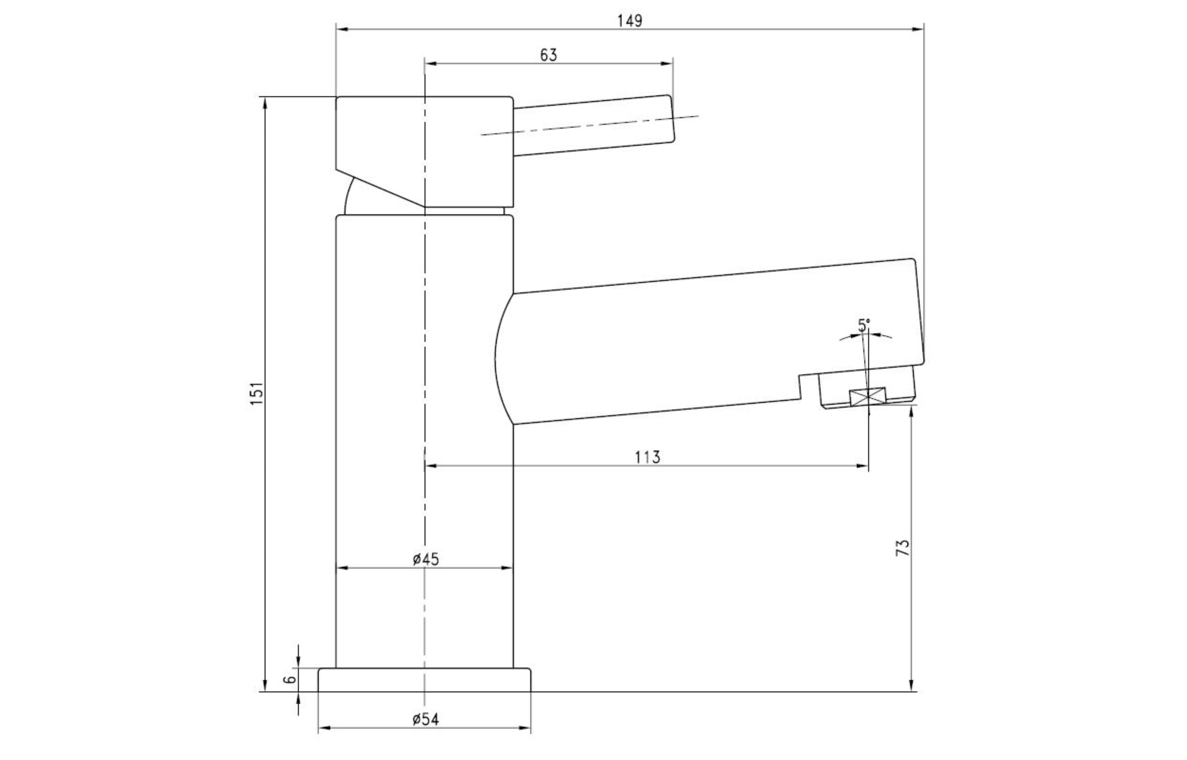 Harlech Mono Basin Mixer Tap & Waste - Tailored Bathrooms