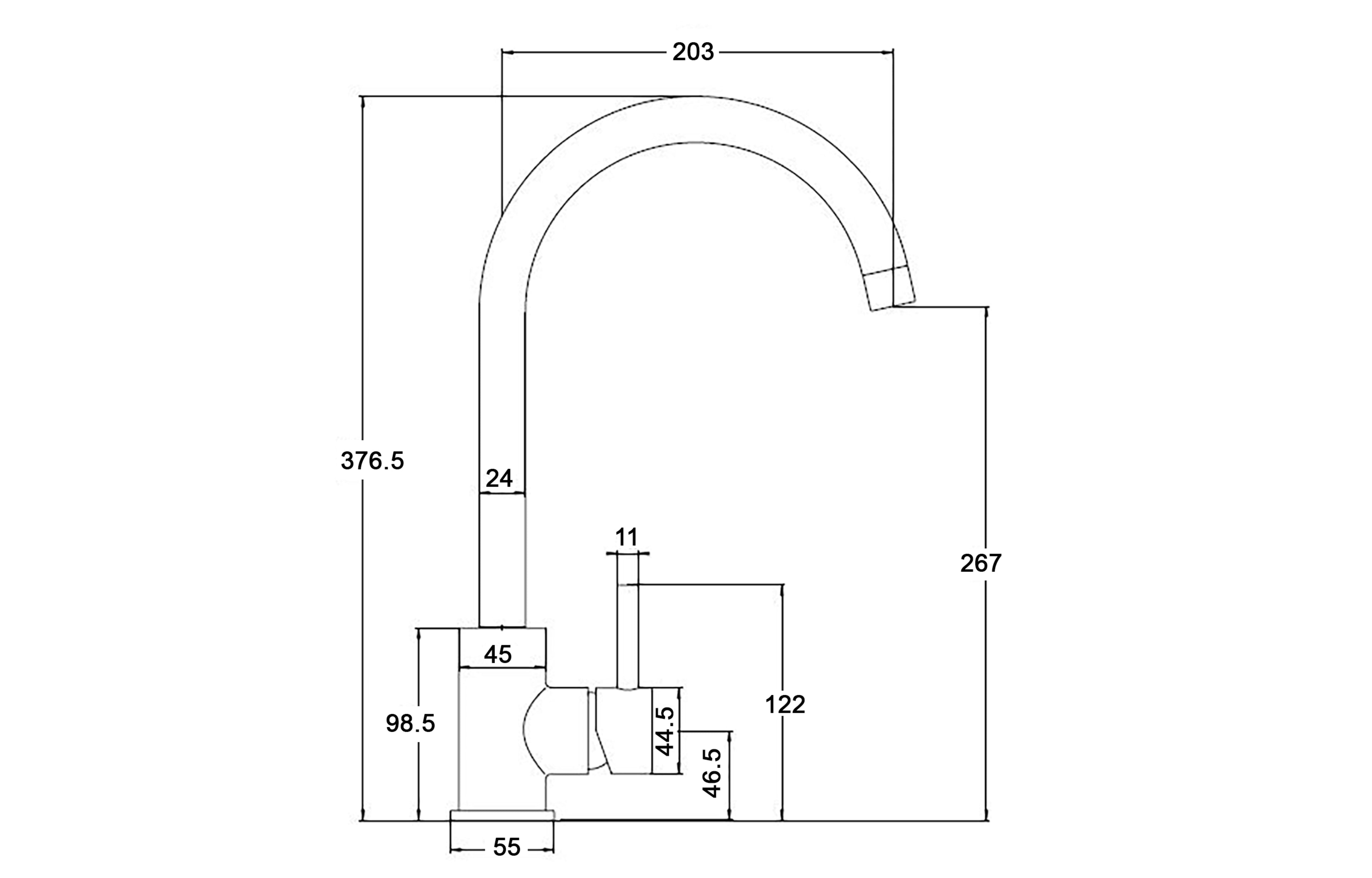 Merthyr Single Lever Kitchen Tap - Tailored Bathrooms