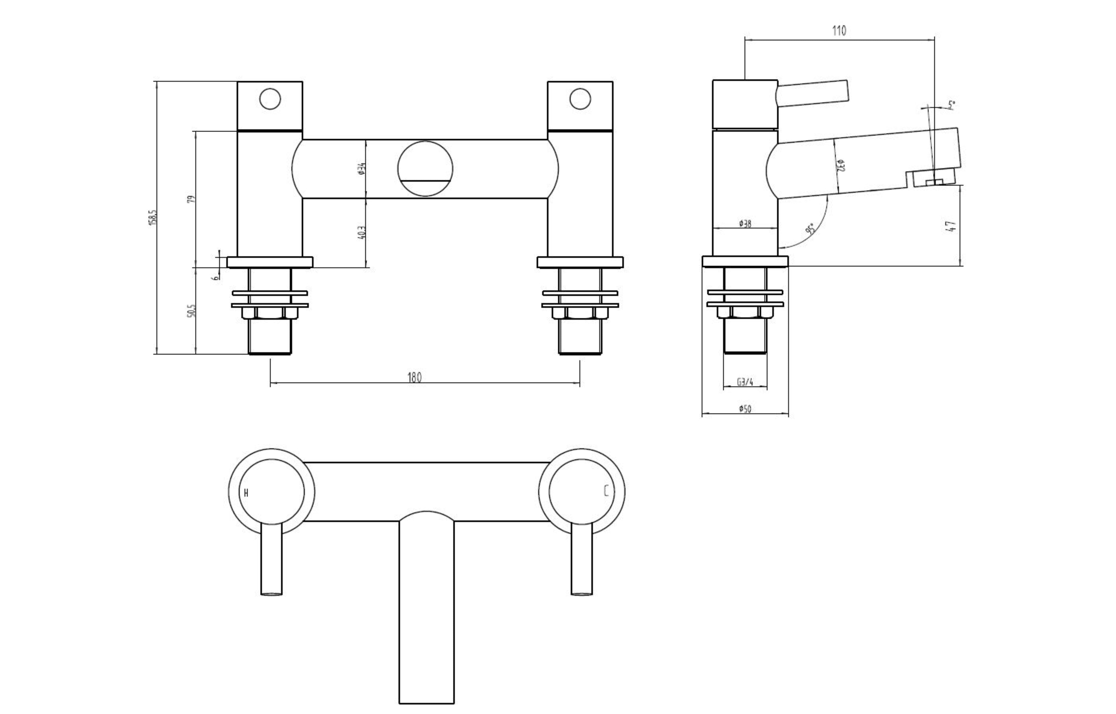 Harlech Bath Filler - Tailored Bathrooms
