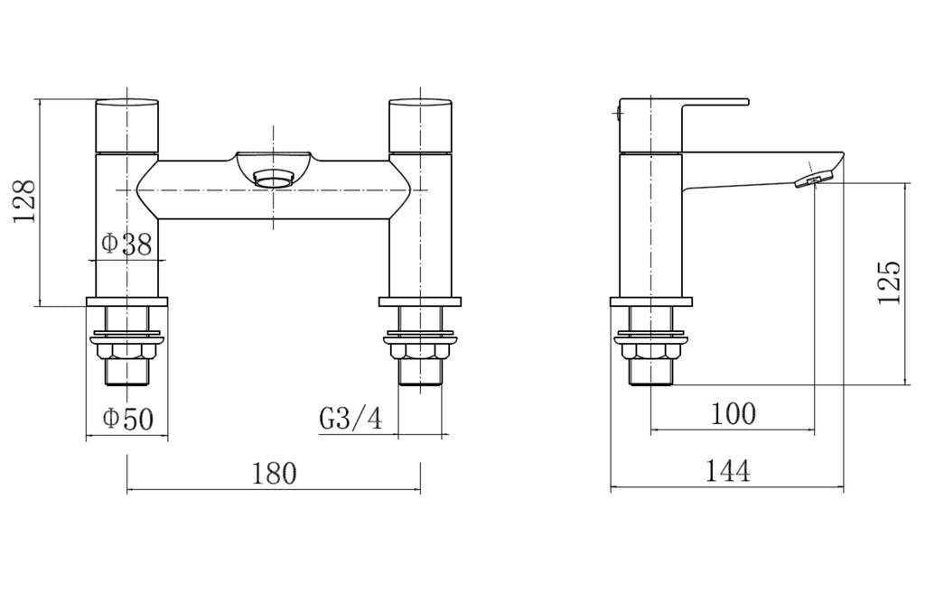 Barmouth Bath Filler - Tailored Bathrooms