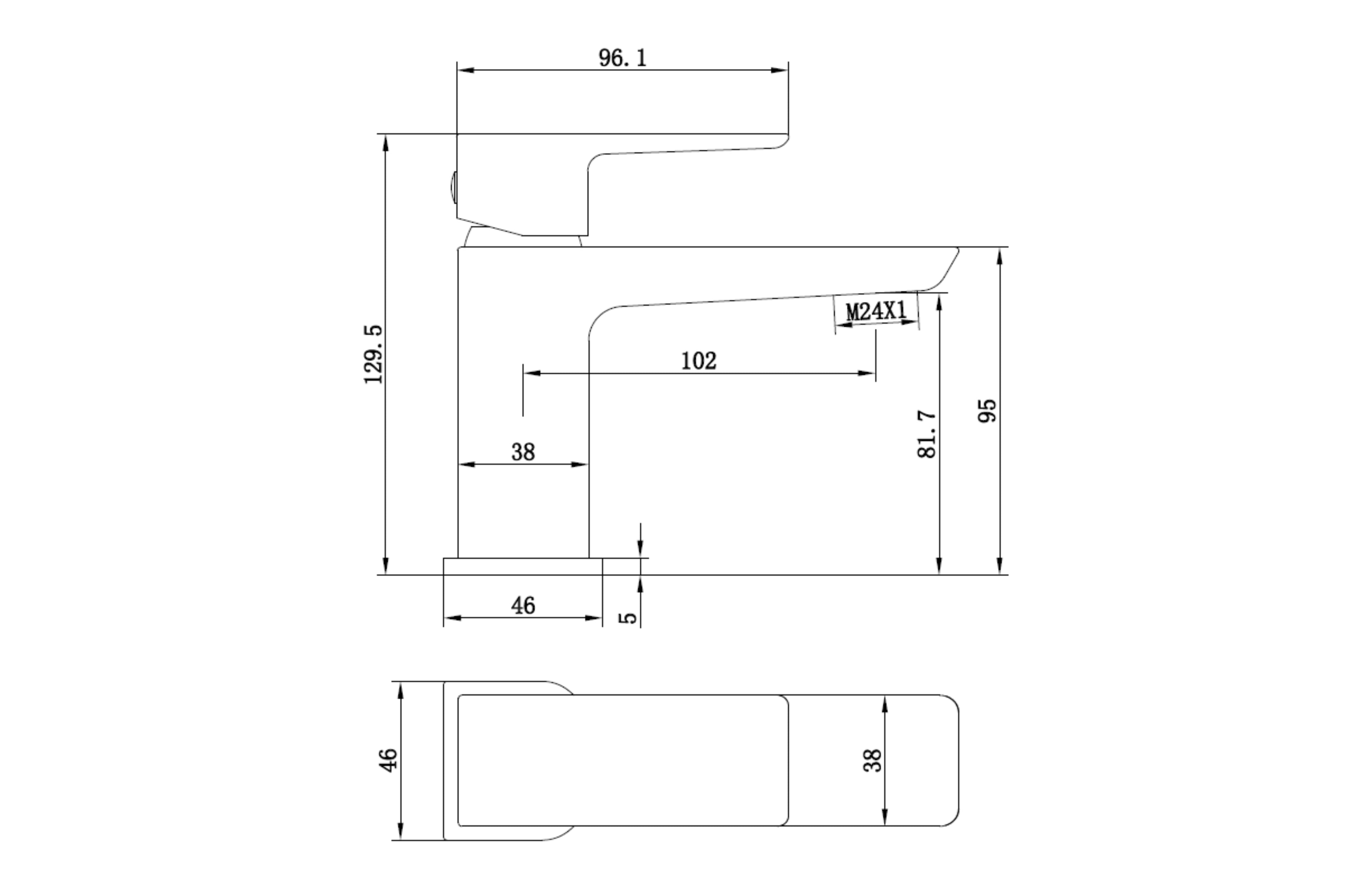 Swansea Mini Mono Mixer Tap & Waste - Tailored Bathrooms