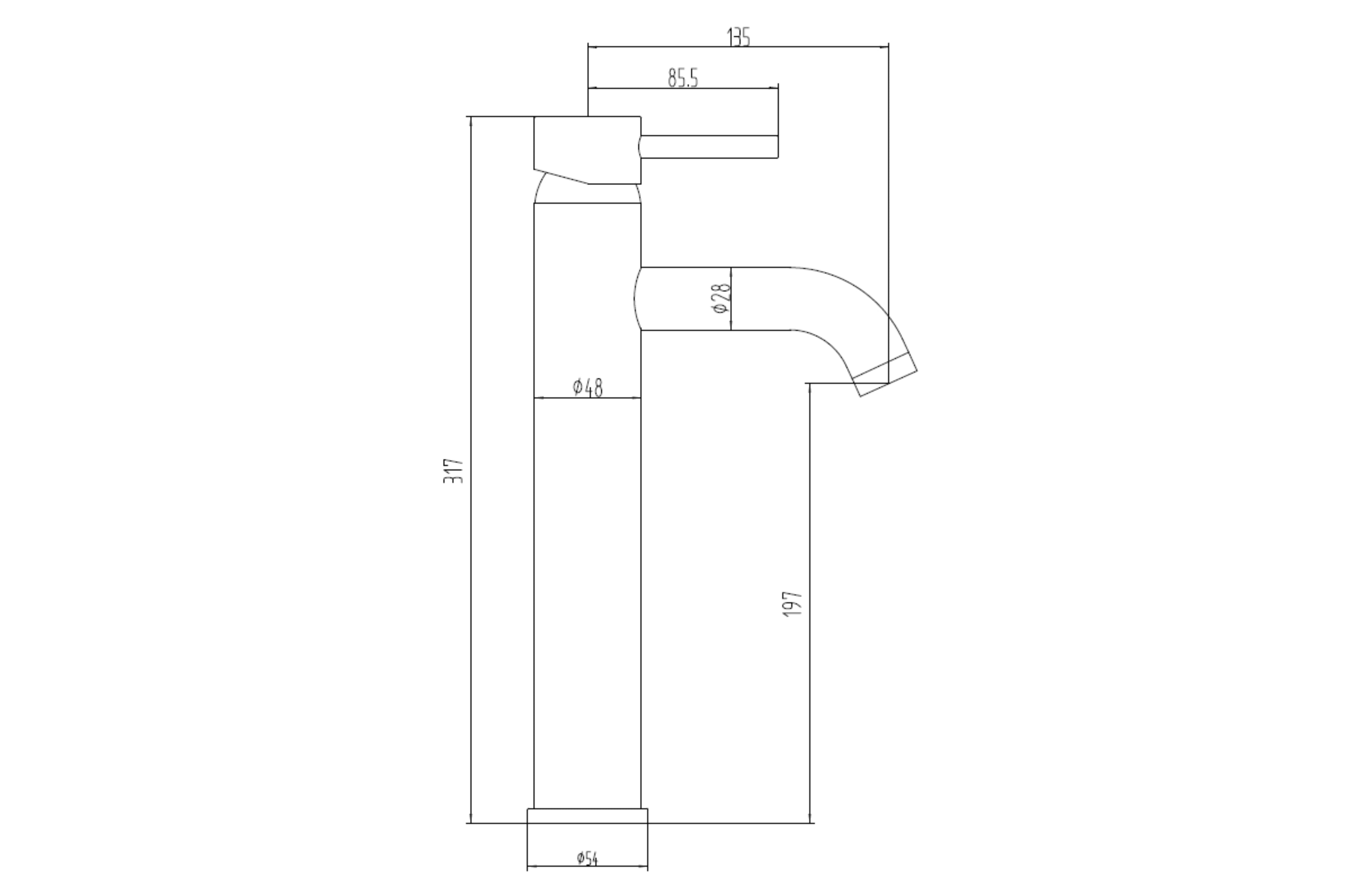 Chepstow Freestanding Mono Mixer Tap - Tailored Bathrooms