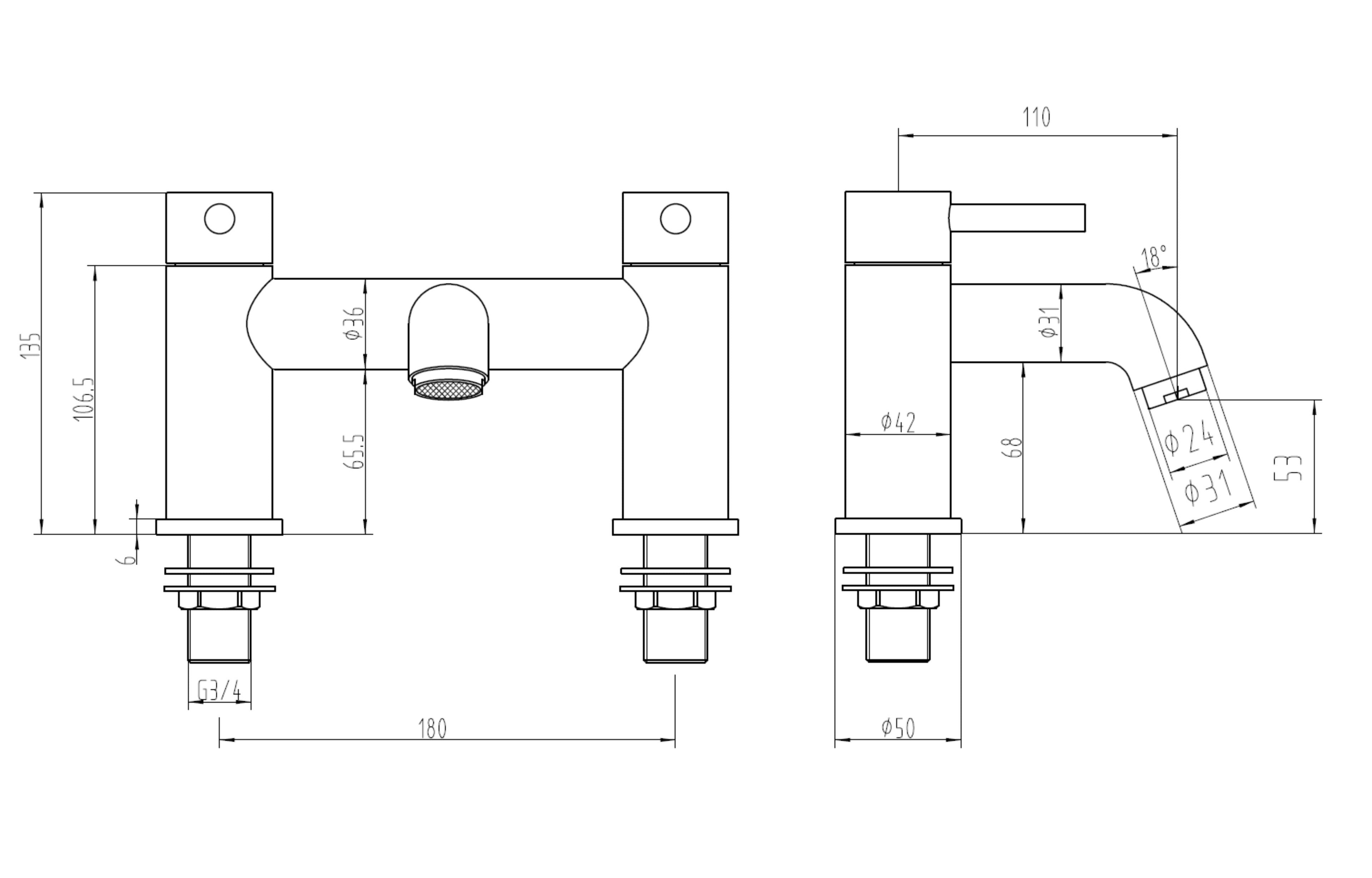 Chepstow Bath Filler - Tailored Bathrooms