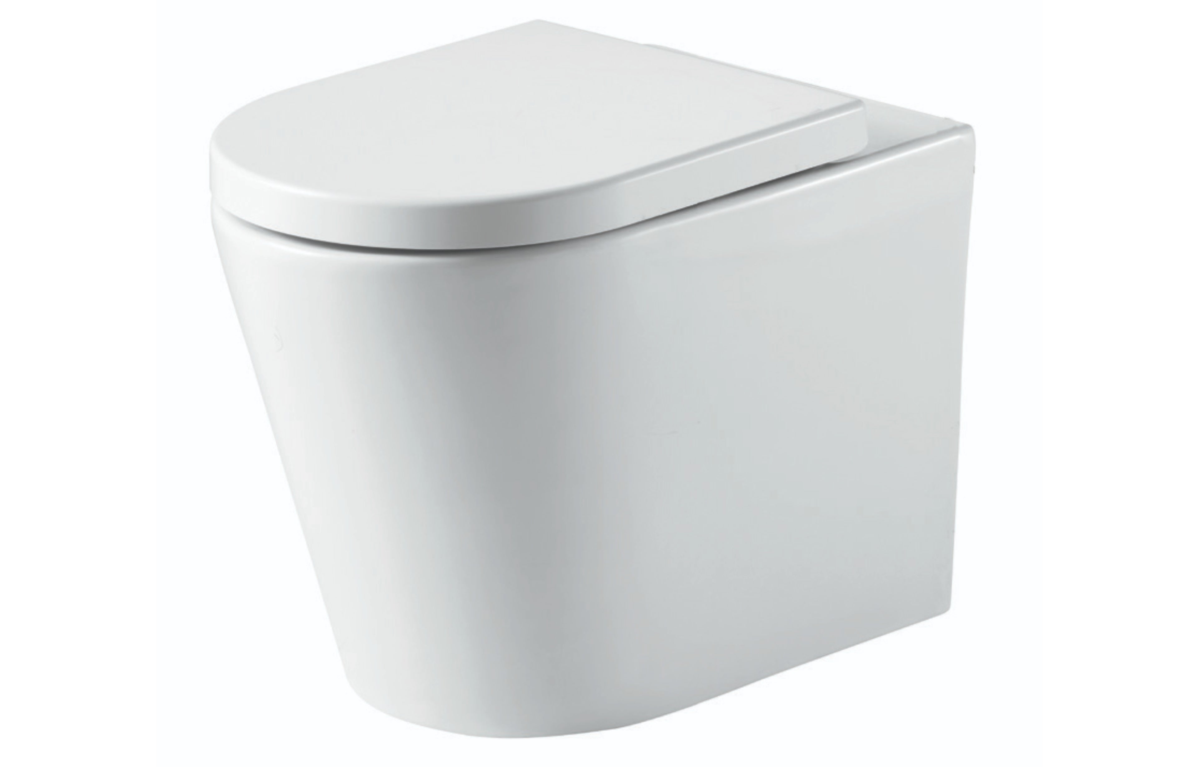 Flow Plus Rimless Back To Wall D Shape Pan Seat - Tailored Bathrooms