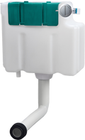 Plumb Essentials Concealed Cistern  with Chrome Push Button - Tailored Bathrooms