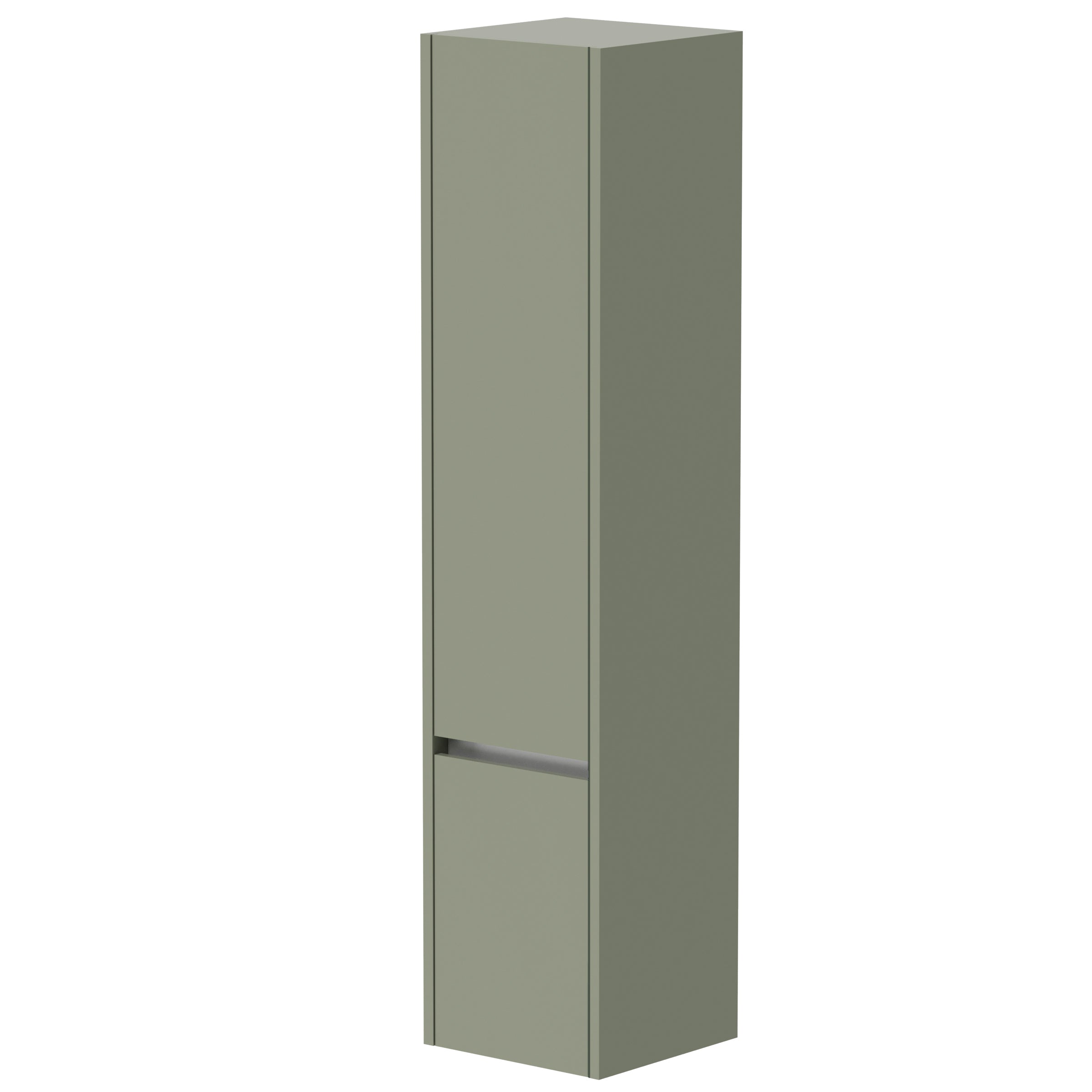 Front view of Thetab 1600mm 2 Door Tall Boy Storage Unit in Savannah Green