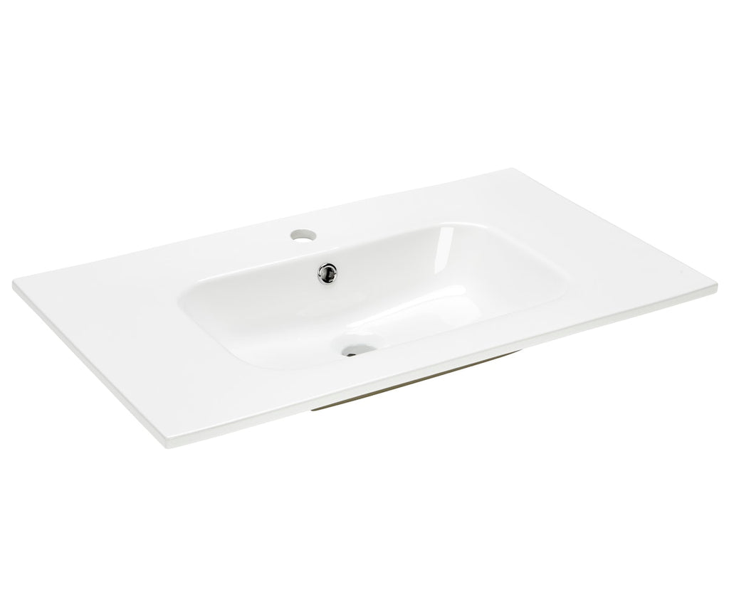 Front view of Thetab 810mm x 480mm 1 Tap Hole Ceramic Washbasin