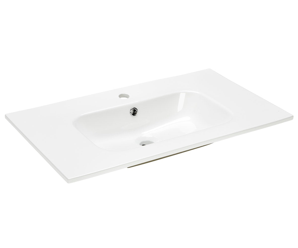 Front view of Thetab 810mm x 480mm 1 Tap Hole Ceramic Washbasin