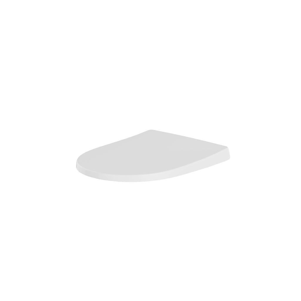 Front view of Verta D Shape Wrapover Soft Close Seat in White – wrapover soft close toilet seat