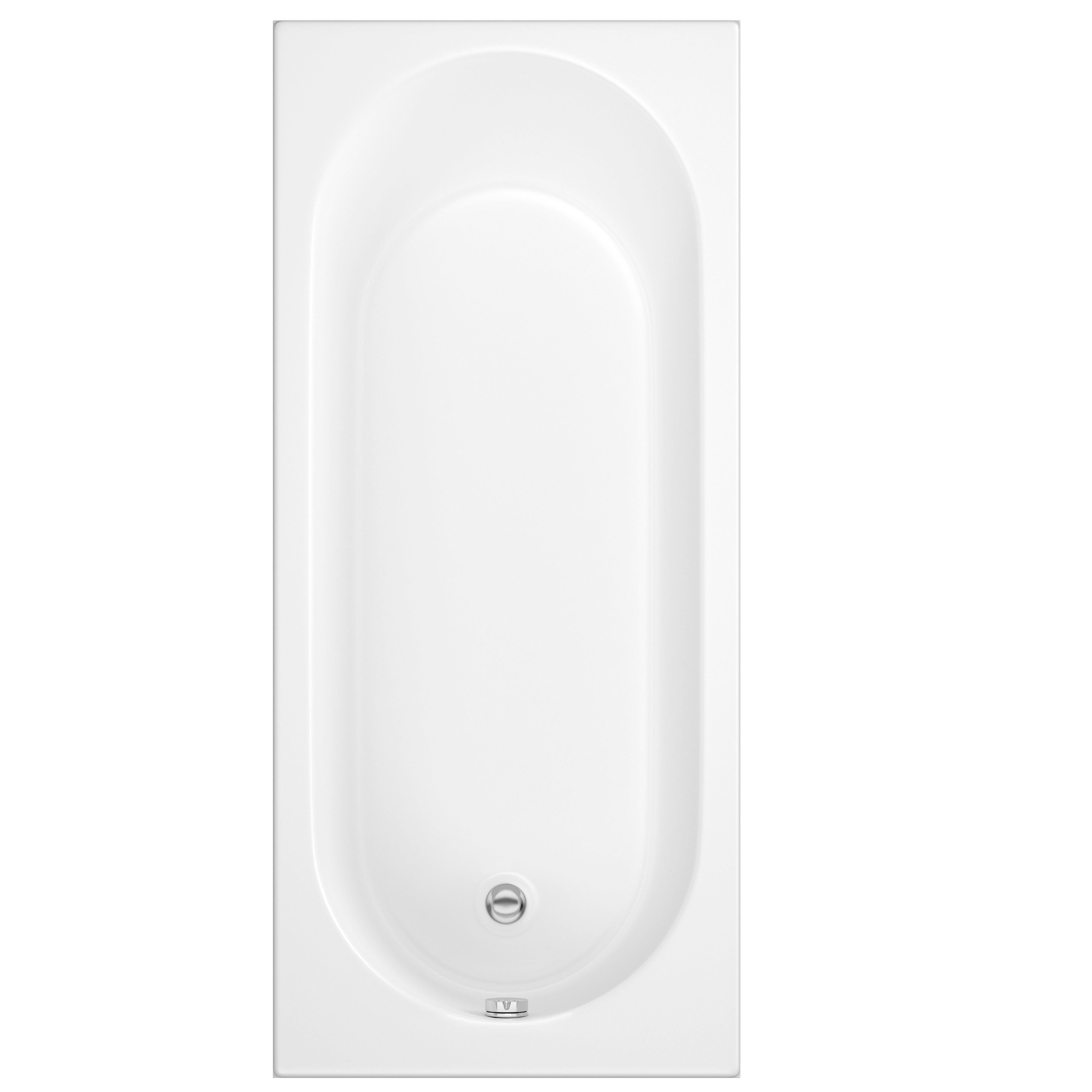 Xavo 1800mm x 800mm single ended bath, spacious acrylic bath with modern design and deep soak for larger bathrooms.